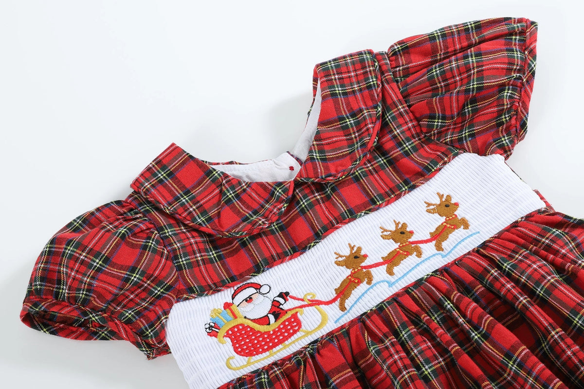 Plaid Santa Sleigh Dress