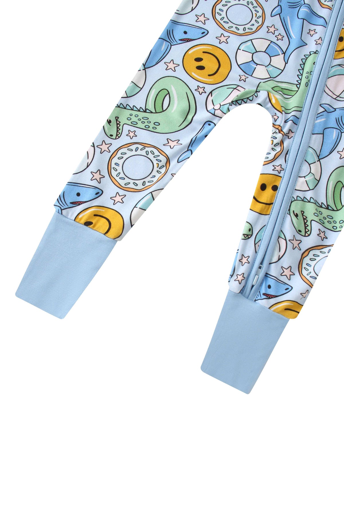 Posh TOT Pool Floats Bamboo Baby Convertible Zippy Romper: 6-12M