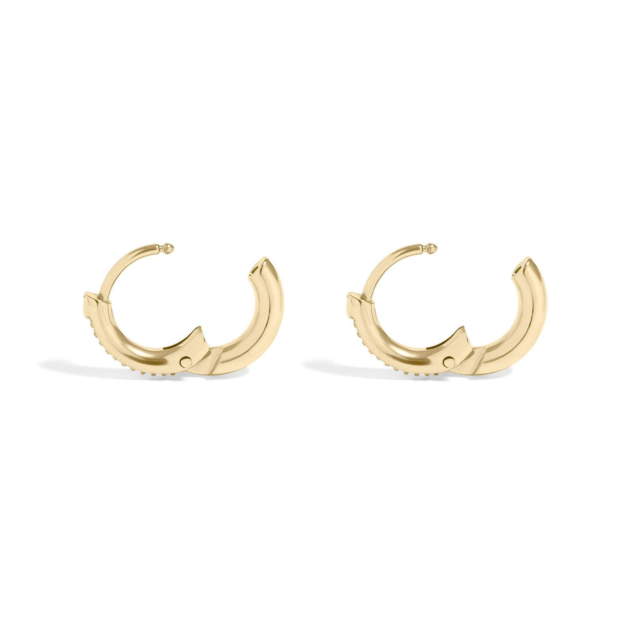 CZ Mini Huggie Earrings 18 Gold PVD