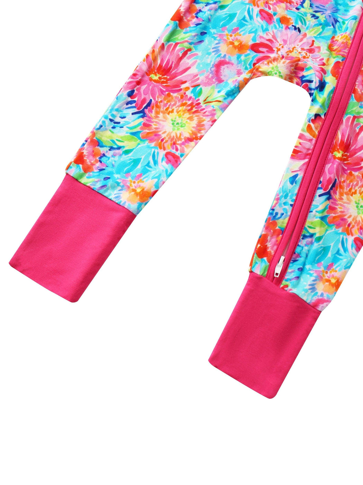 Posh TOT Coral Garden Bamboo Baby Convertible Zippy Romper: 6-12M