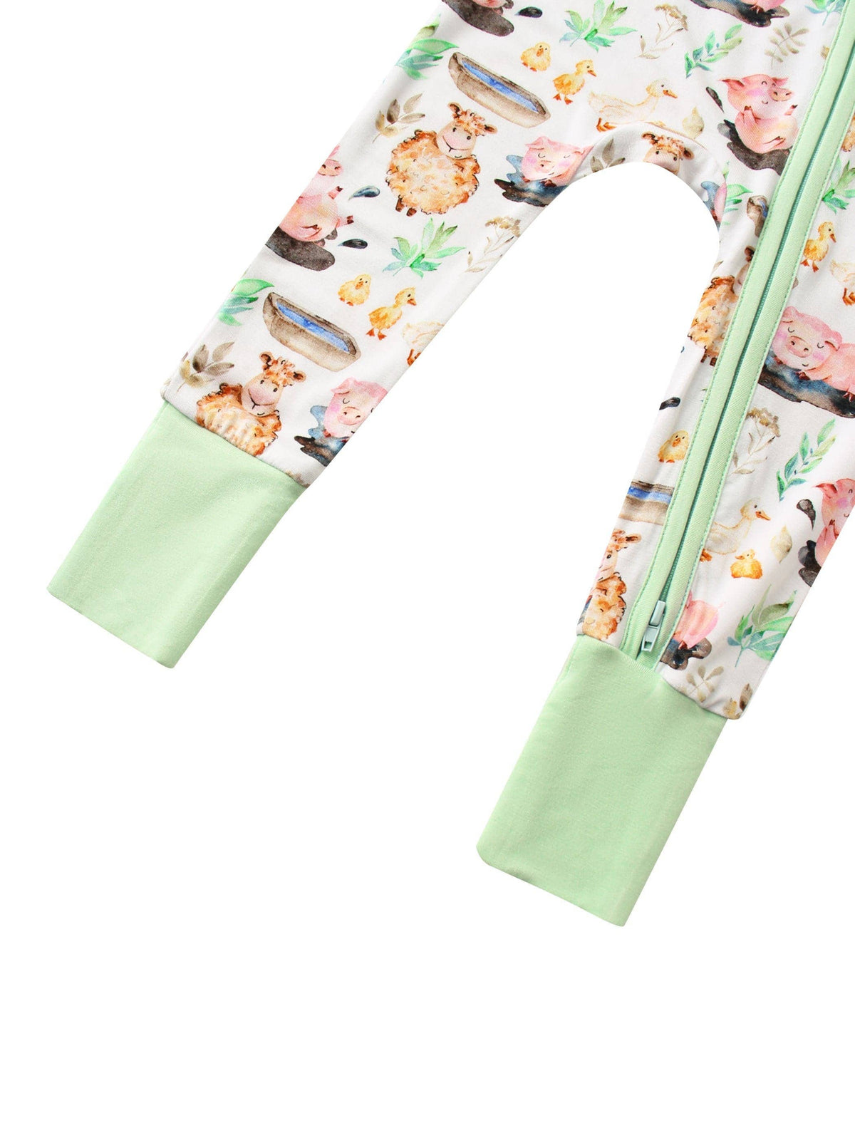 Posh TOT Farmyard Fun Bamboo Baby Convertible Zippy Romper: 6-12M