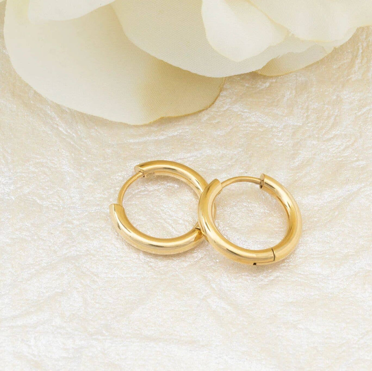 Circle Huggie Hoop Earrings 14K Gold Filled PLUS™
