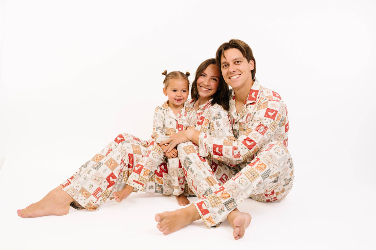 Country Christmas Kid Button Up
