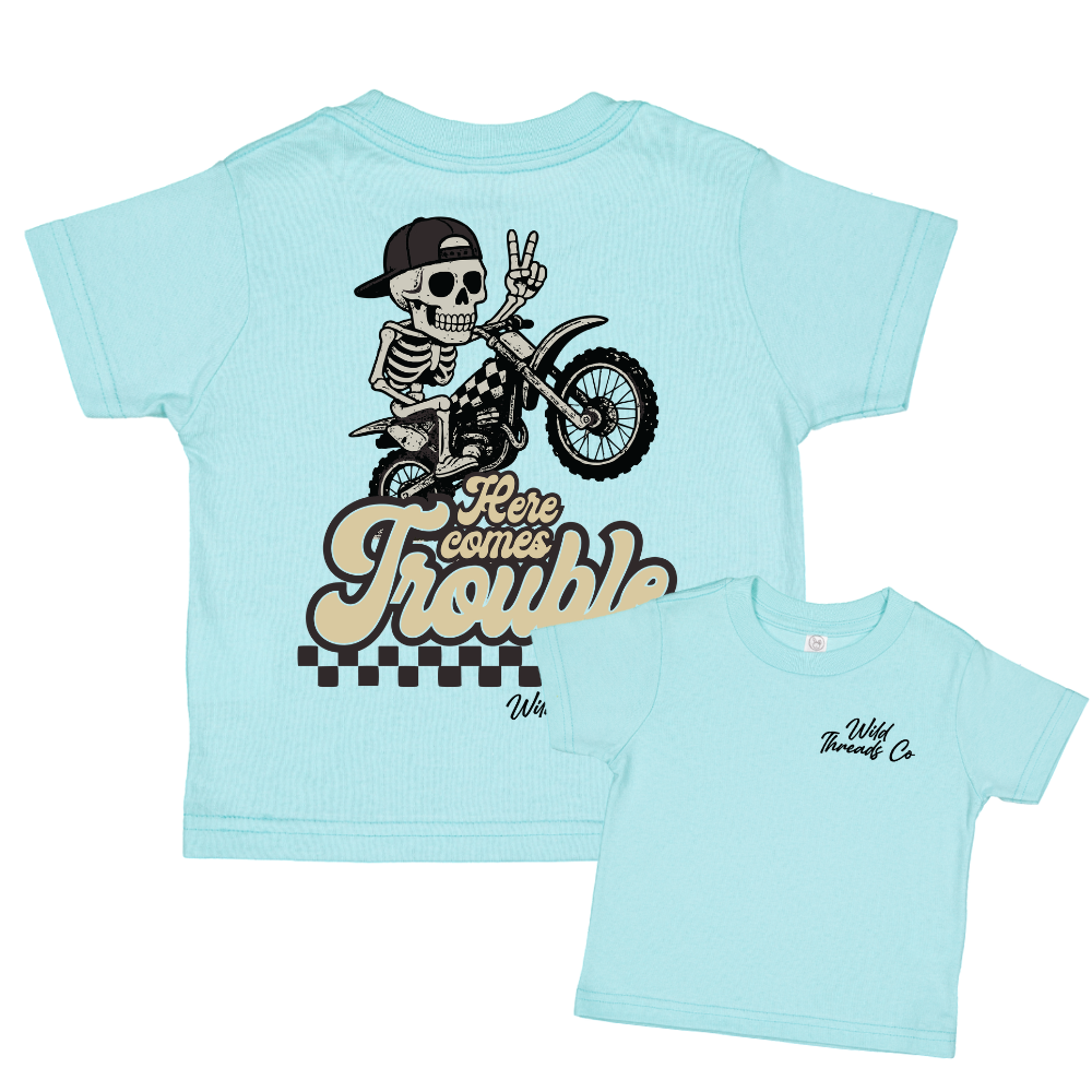 Here Comes Trouble Tee: Chill / M (10/12)