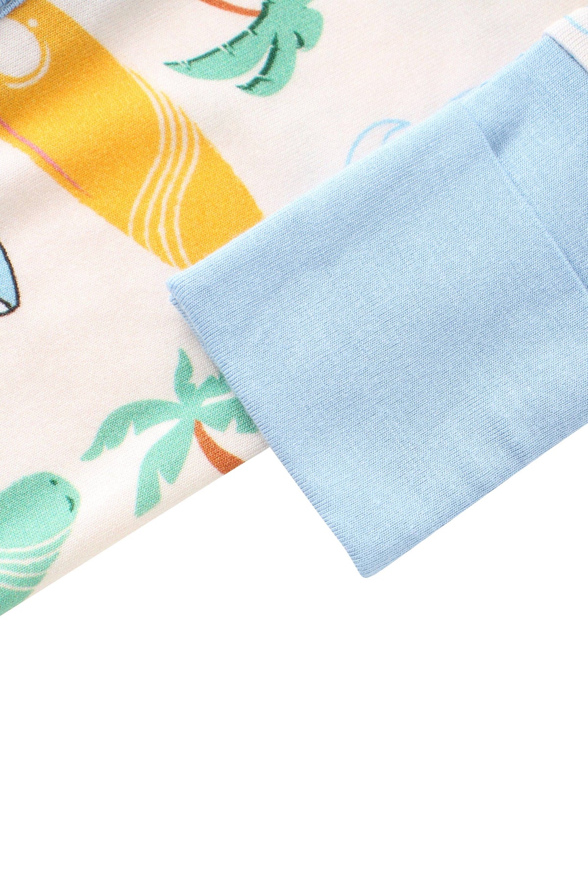 Posh TOT Surf's Up Bamboo Baby Convertible Zippy Romper: 3-6M