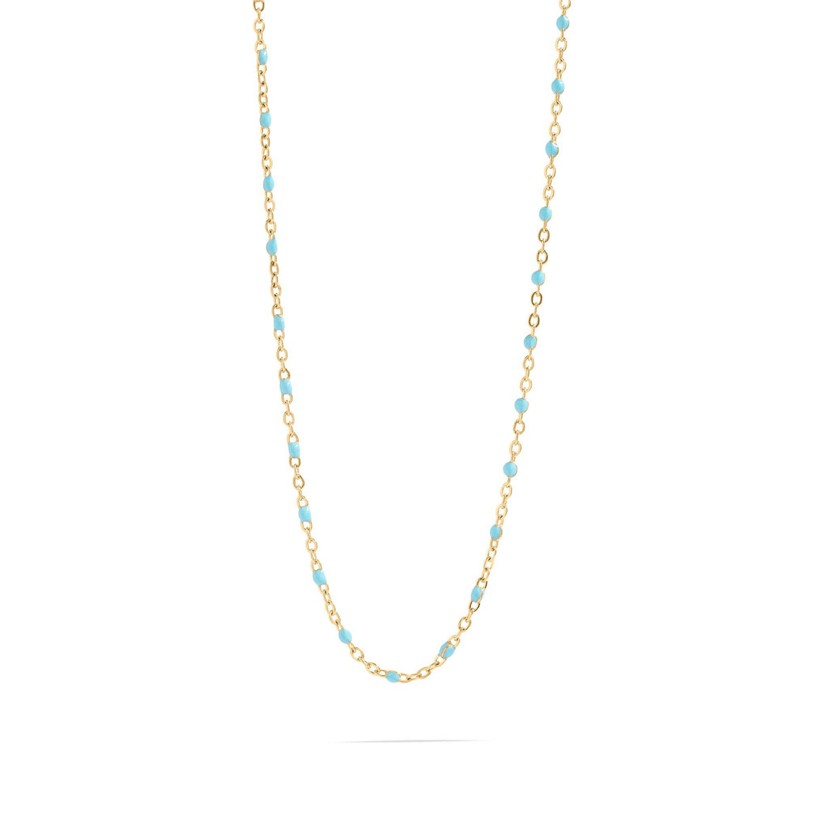 Turquoise Chain Necklace 18K Gold PVD