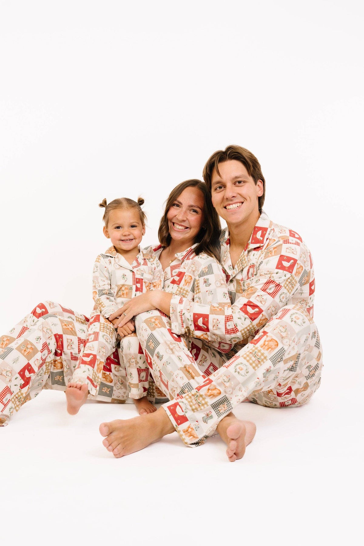 Country Christmas Kid Button Up