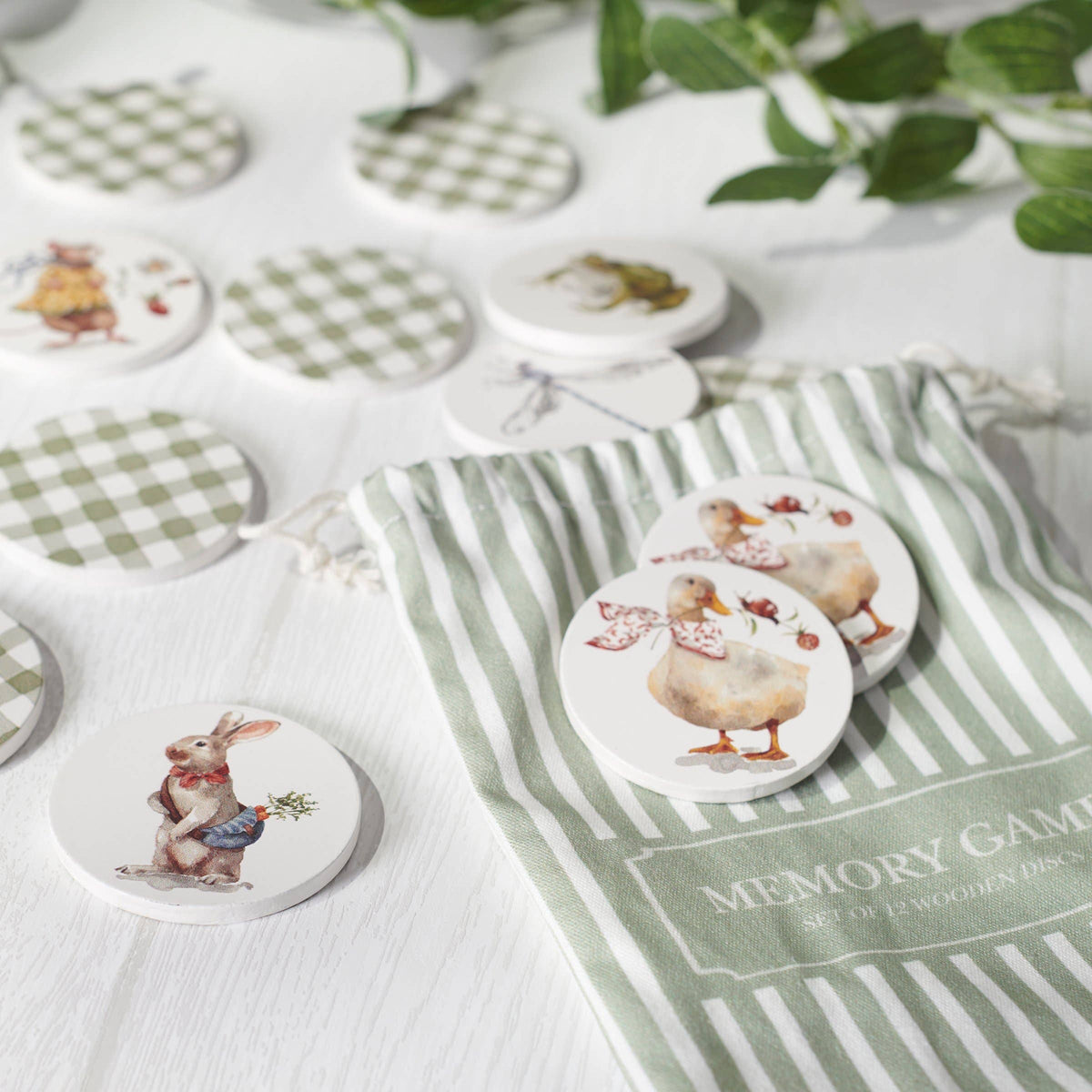 Garden Friends Memory Game w/ Travel Bag