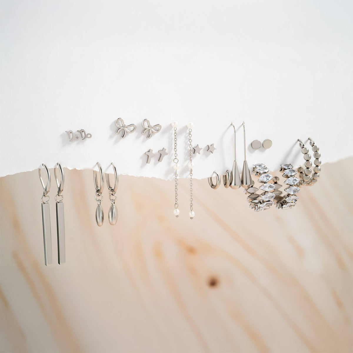 18K Gold PVD Cross Stud Earrings