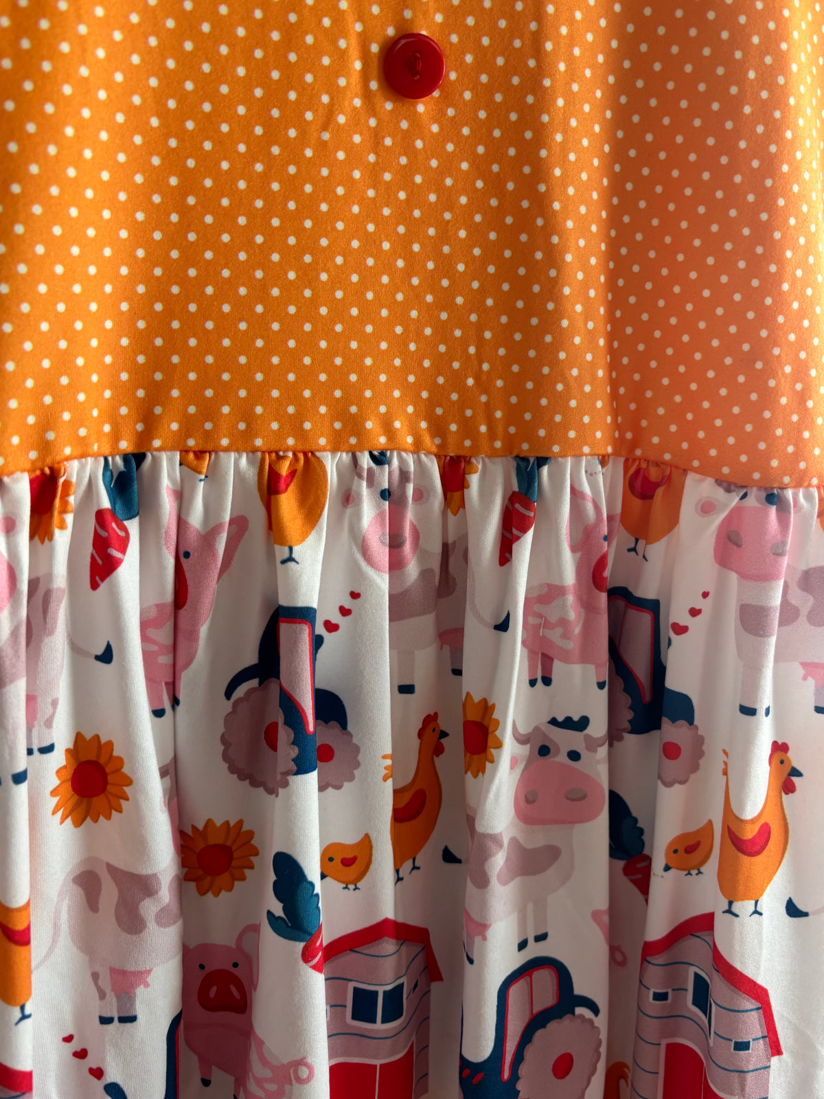 Down on the Farm Dress: 9-10 years old