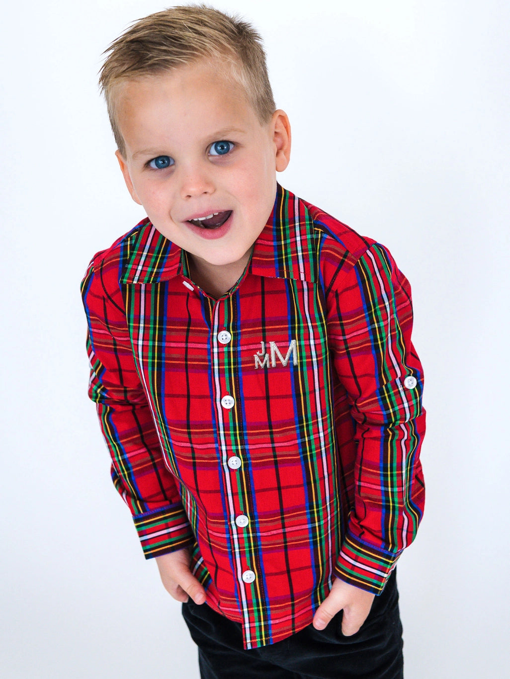 RB Boys PlaidButton Down