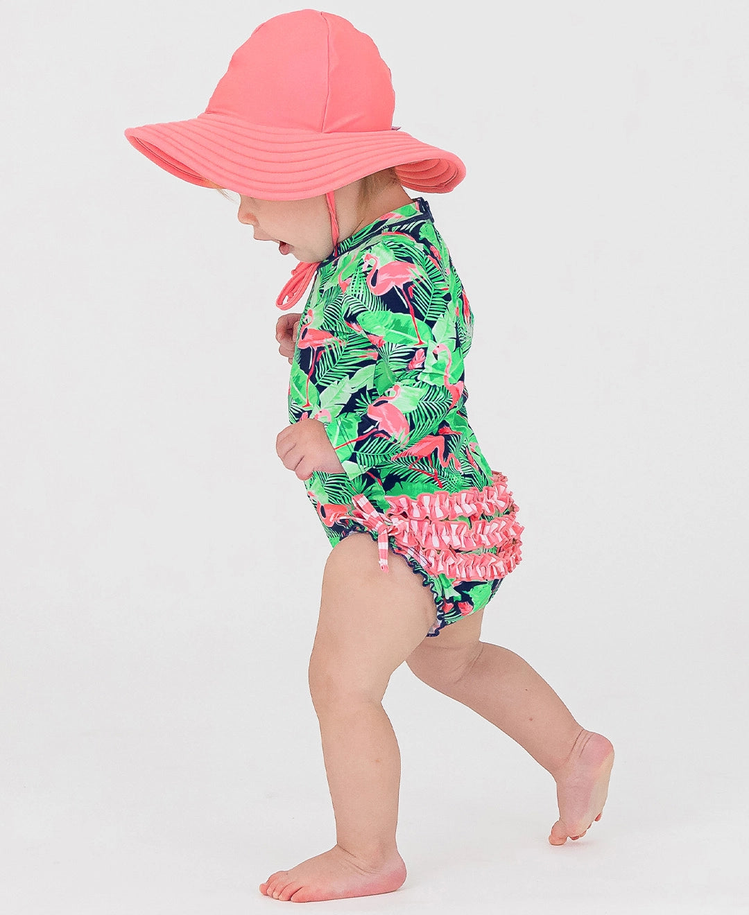 Flamingo Frenzy 1 Pc Rash Guard