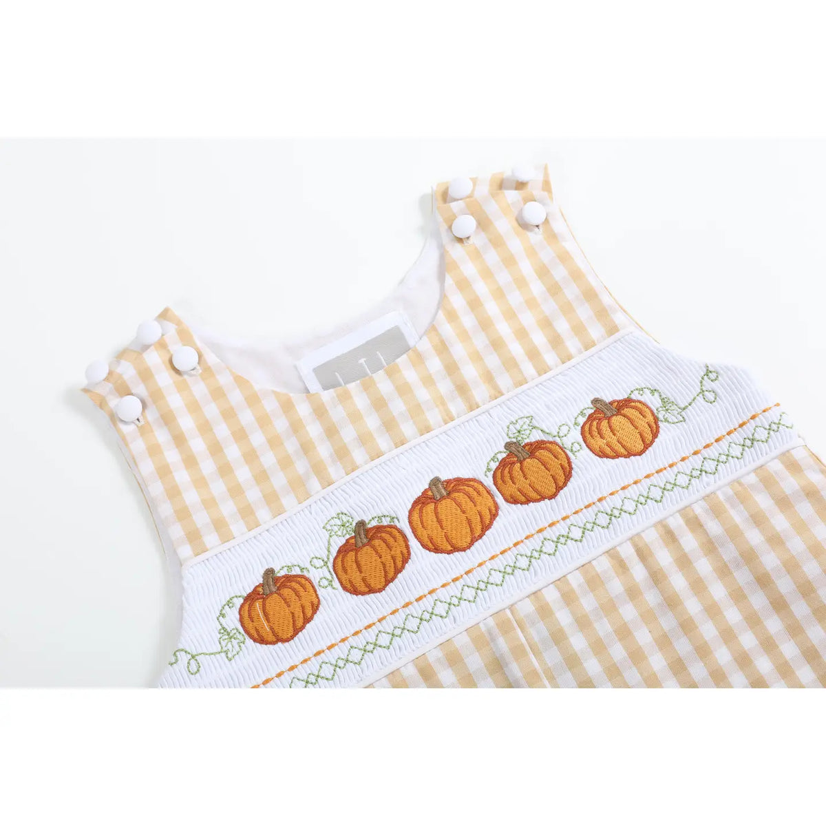 Gingham Pumpkin Overalls