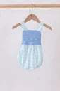 Blue Crocodile Embroidered Bubble
