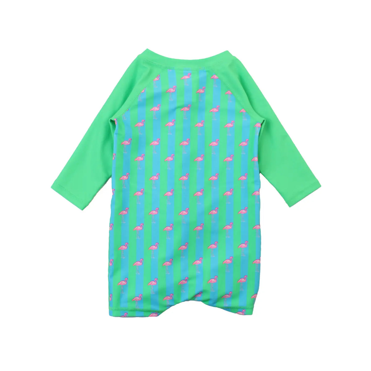 Neon Flamingo Stripe Rash Guard