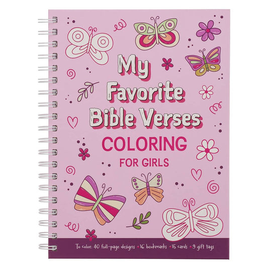 Coloring Book Favorite Bible Verses for Girls Wirebound