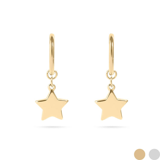 Star Huggie Earrings 18 Gold PVD