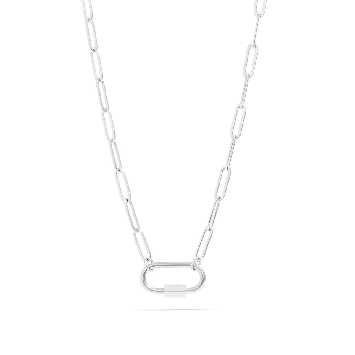 Paperclip Carabiner Necklace 18K PVD