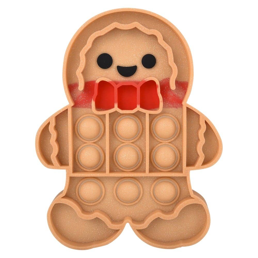 GINGERBREAD MAN GLITTER BUBBLE POPPES