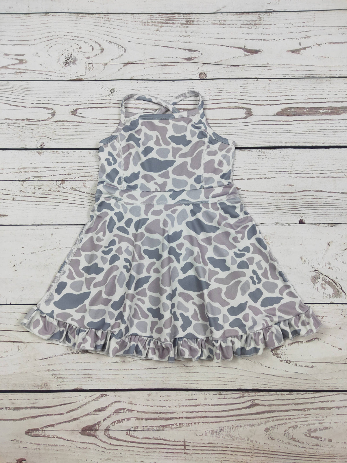 Baby Girls Camouflage Printed Athletic Dresses