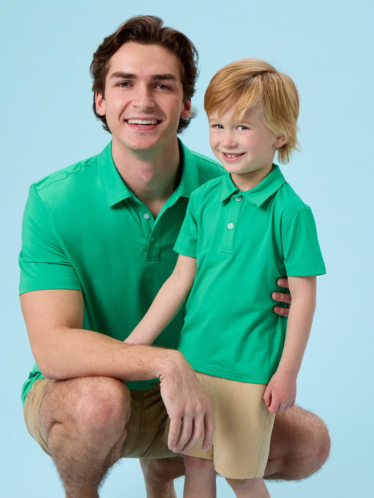 Men's Bright Green Knit Short Sleeve Performance Polo: Green / Men's S