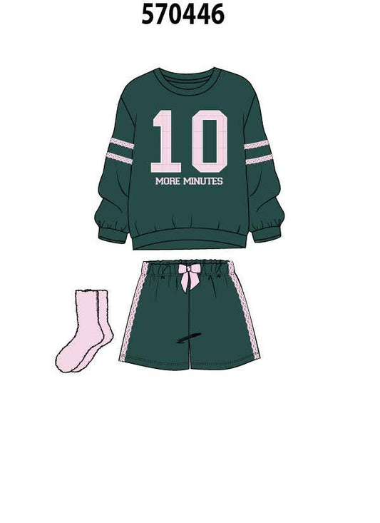 10 More Minutes Girls Pajama Short Set